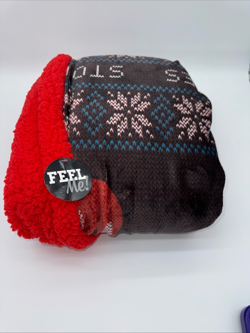 The Rolling Stones Winter Sherpa Lined Throw Blanket Holiday Christmas 50x60 NEW - Picture 3 of 5